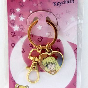 Sailor Moon Sailor Venus Heart Charm Keychain